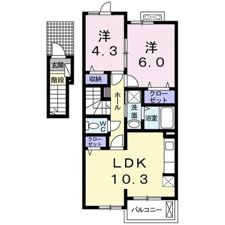 オーブ　コリーヌの物件間取画像